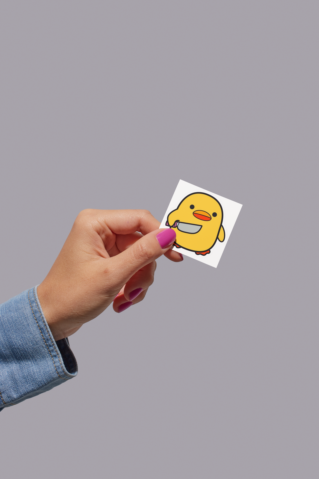 Duck With Knife Sticker