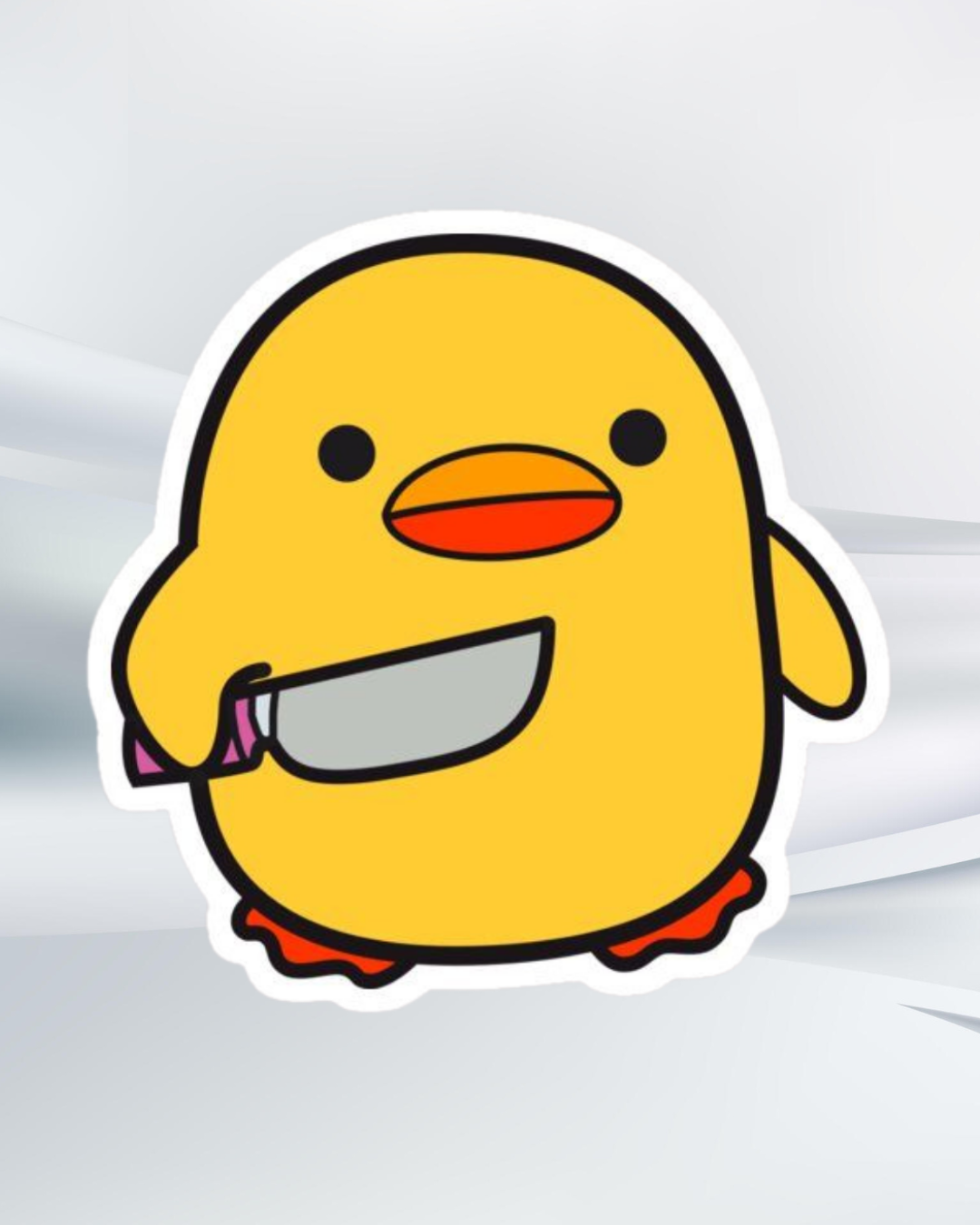 Duck With Knife Sticker